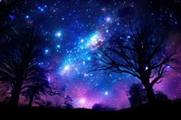 Night sky glows night silhouette landscape. AI generated Image by rawpixel.