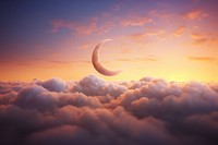 Cloud sky astronomy crescent. 