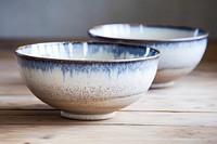 Ceramic bowls Japanese tableware blue. 