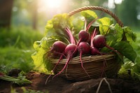 Beetroot busket vegetable radish plant. 