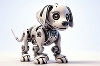 Minimal cute dog robot representation futuristic carnivora. AI generated Image by rawpixel.