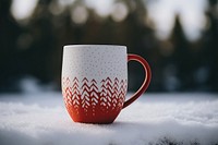 Mug Christmas tableware coffee. 