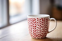 Mug Christmas tableware pattern. 