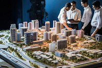 Buildings scale model real estate architecture cityscape. AI generated Image by rawpixel.