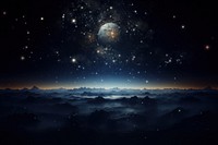 Wallpaper moon sky landscape. 