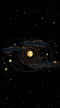 Wallpaper moon astronomy universe. AI generated Image by rawpixel.
