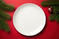 Plate mockup white Christmas christmas. 