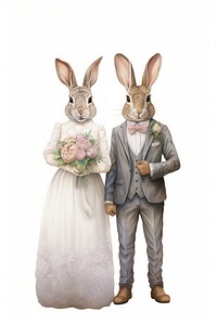 Rabbits wedding animal mammal adult. 