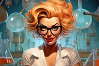 Scientist woman portrait adult face. AI generated Image by rawpixel.