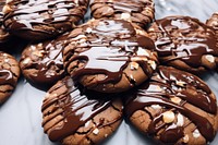 Chocolate cookies dessert biscuit food. AI generated Image by rawpixel.