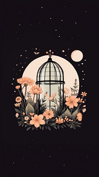 Flower moon outdoors graphics. AI generated Image by rawpixel.