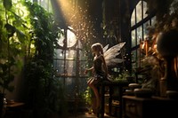 Flying fairy fantasy light architecture. AI generated Image by rawpixel.