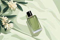 Bed sheet perfume bottle cosmetics. AI generated Image by rawpixel.