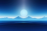 Futuristic blue background horizon landscape sunlight. AI generated Image by rawpixel.