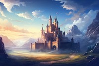 Castle background architecture building outdoors. AI generated Image by rawpixel.