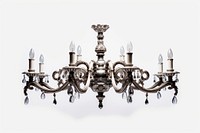 Modern silver chandelier lamp architecture. AI generated Image by rawpixel.