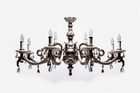 Modern silver chandelier lamp architecture. 