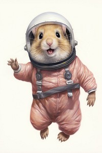 Hamster astronaut rodent mammal. 