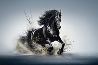 Horse stallion running animal. AI generated Image by rawpixel.