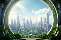 Futuristic city background cityscape architecture landscape. AI generated Image by rawpixel.