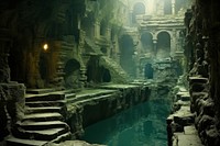 Underground city background outdoors nature crypt. AI generated Image by rawpixel.
