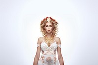 Goddess necklace portrait jewelry. AI generated Image by rawpixel.