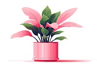Houseplant cartoon flower leaf. AI generated Image by rawpixel.