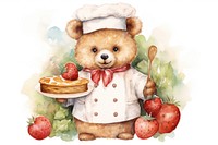 Food Bear food strawberry portrait. AI generated Image by rawpixel.
