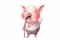 Animal pig mammal white background. 