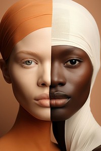 Racism portrait adult skin. AI generated Image by rawpixel.