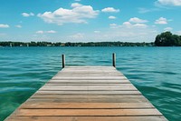 Dock outdoors horizon nature. 