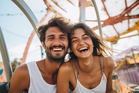 Laughing summer smile adult. AI generated Image by rawpixel.