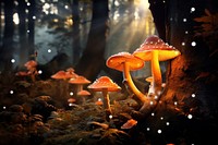 Beautiful mushrooms fungus plant tranquility. 