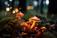 Beautiful mushrooms fungus forest plant. 