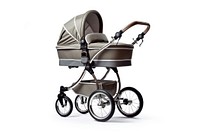 Baby carriage stroller white background baby carriage vehicle.