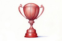 Trophy football achievement success trophy red basketball. AI generated Image by rawpixel.