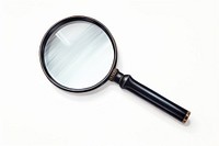 Black magnifying glass white background reflection circle. AI generated Image by rawpixel.