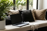 Laptop furniture computer cushion. AI generated Image by rawpixel.