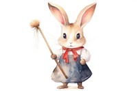Rabbit animal figurine rodent. AI generated Image by rawpixel.