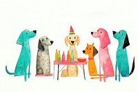 Dog party mammal animal representation. AI generated Image by rawpixel.