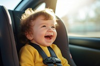 Laughing baby portrait happy. 