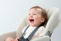 Baby laughing sitting happy. AI generated Image by rawpixel.