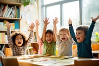 Classroom child happy boy. AI generated Image by rawpixel.