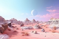 Alien planet landscape astronomy outdoors. AI generated Image by rawpixel.
