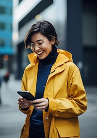 Jacket yellow adult woman. 