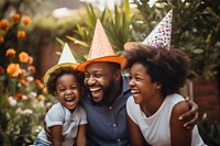 Laughing family adult party. AI generated Image by rawpixel.