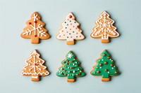 Colorful christmas cookies gingerbread dessert icing. 