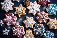 Colorful christmas cookies food gingerbread dessert. 