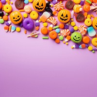 Colorful halloween candies confectionery backgrounds dessert. AI generated Image by rawpixel.