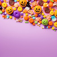 Colorful halloween candies confectionery  dessert. 